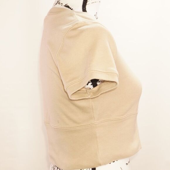Cato Crop Sweater with Short Sleeves in Beige, M - Picture 9 of 9